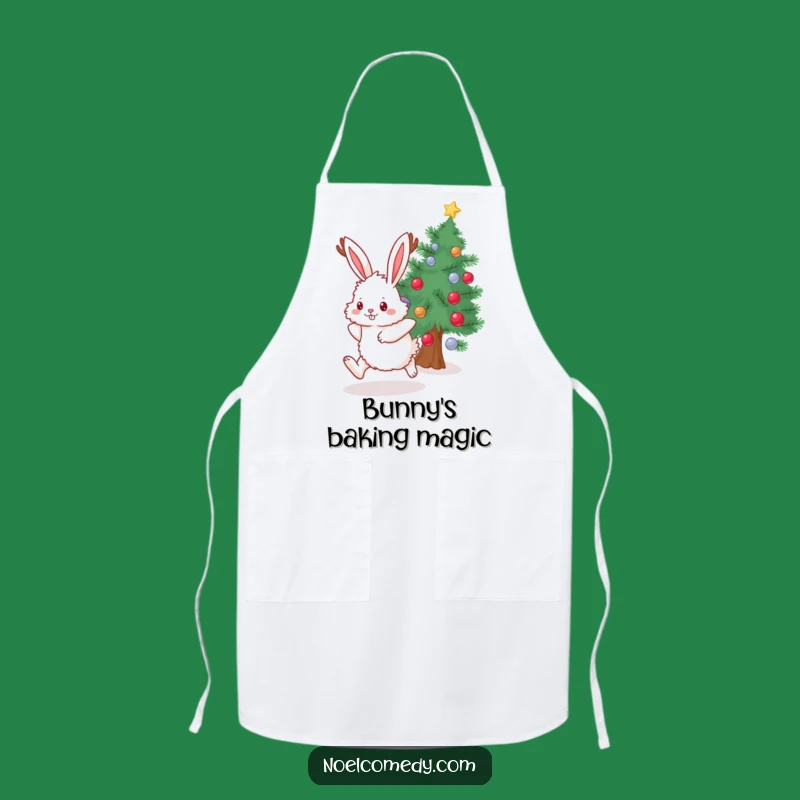 Funny Bunny Antlers Apron: Festive Holiday Humor for the Kitchen