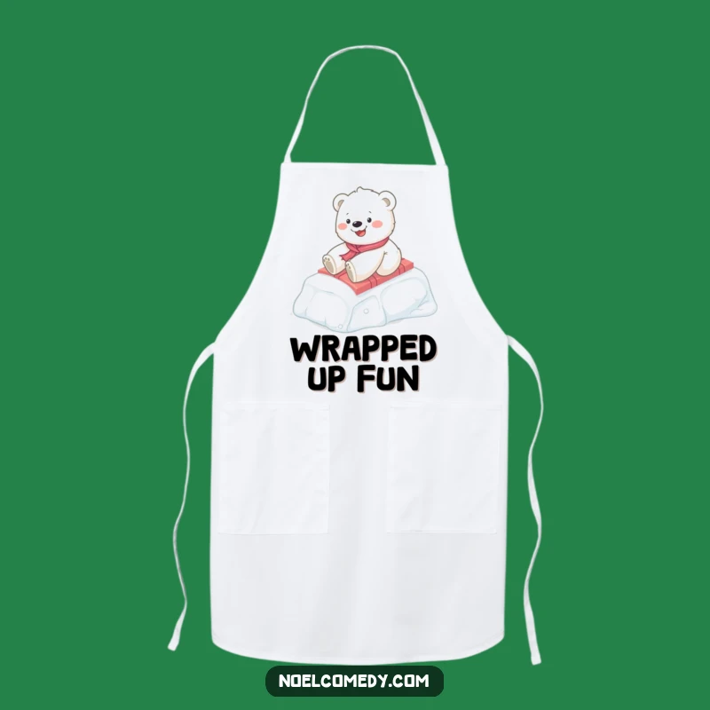 Funny Polar Bear Cub Apron: Kitchen Winter Fun, Perfect Funny Gift