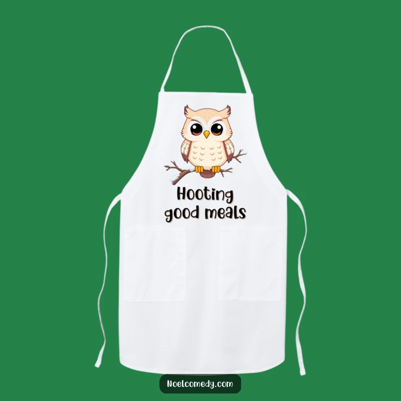 Funny Owl Apron: Cook with wisdom in this bird character apron, a perfect funny gift.