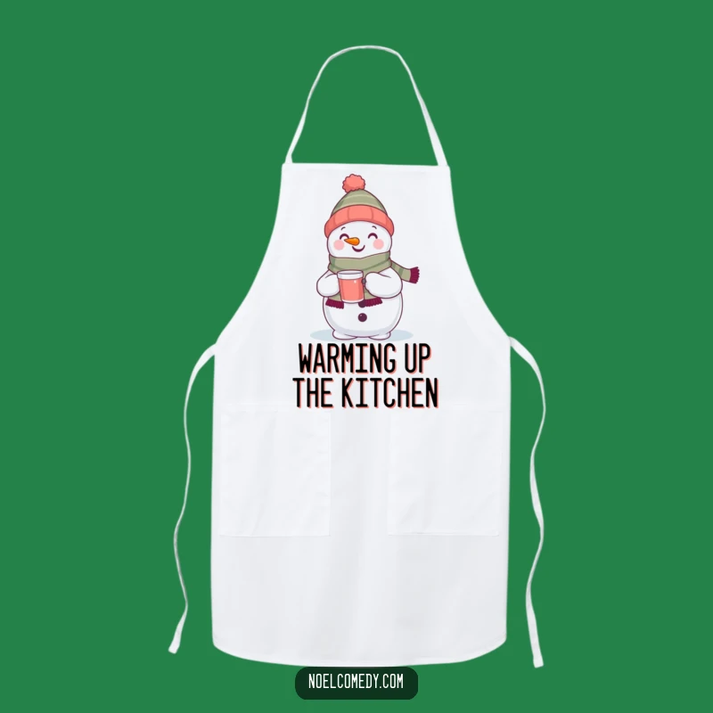 Funny Snowman Apron: Cook with cheer in this winter character apron, a perfect funny gift.