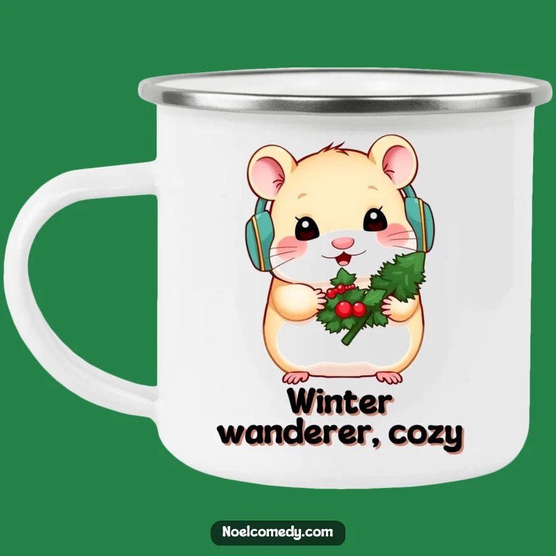 Funny Hamster Winter Camping Mug - Cozy Campfire Companion