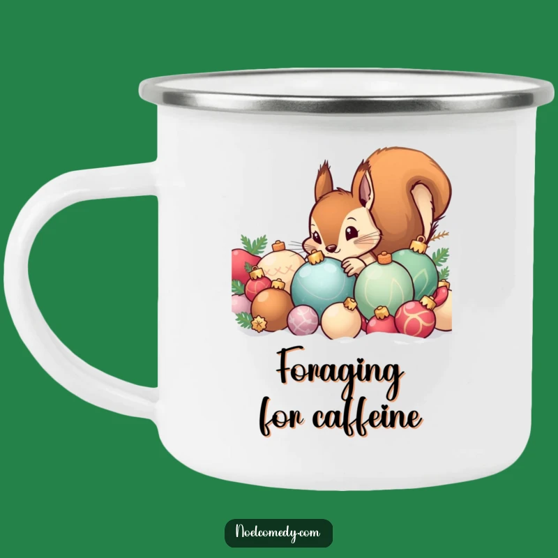 Funny Squirrel Ornament Camping Mug - Festive Outdoor Fun and Hilarious Camp Gift