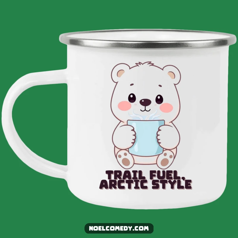 Funny Polar Bear Camping Mug: Adventure Fuel, Perfect Comedic Gift for Outdoors