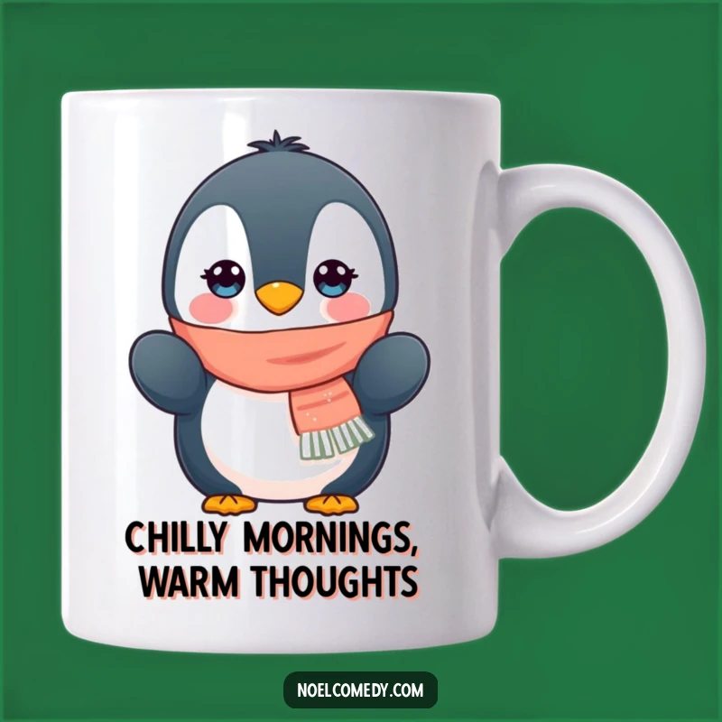 Funny Penguin Scarf Mittens Mug - Adorable Winter Character Funny Gift