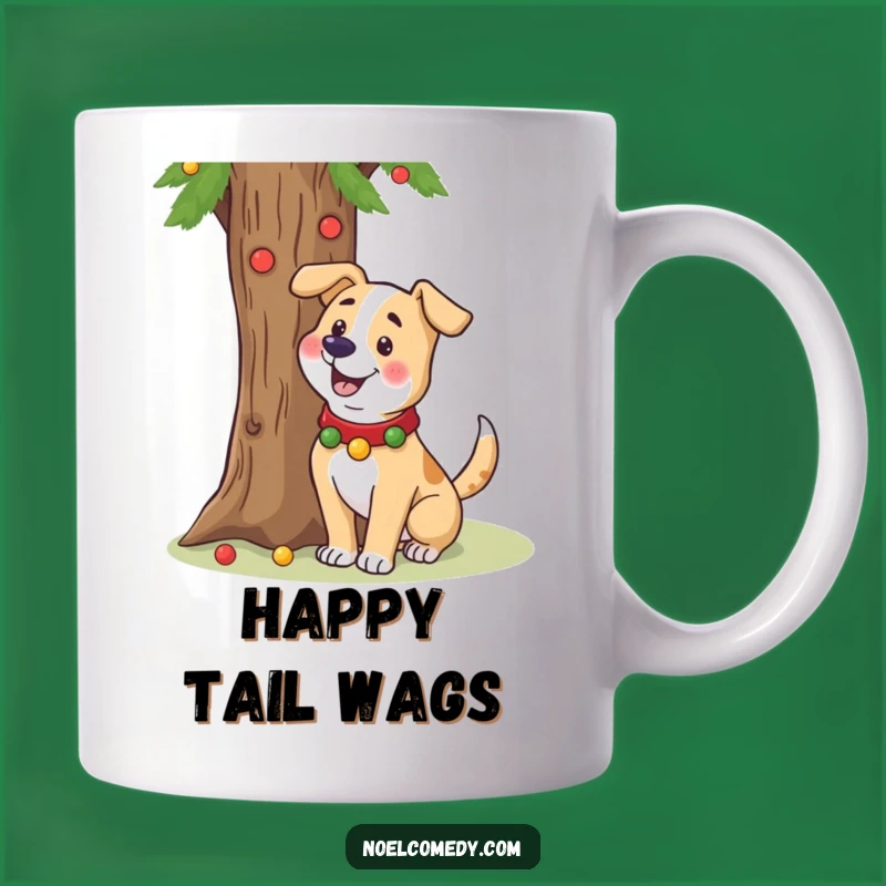 Funny Dog Holiday Mug: Festive Collar Fun, Cheerful Pooch Gift for Dog Lovers