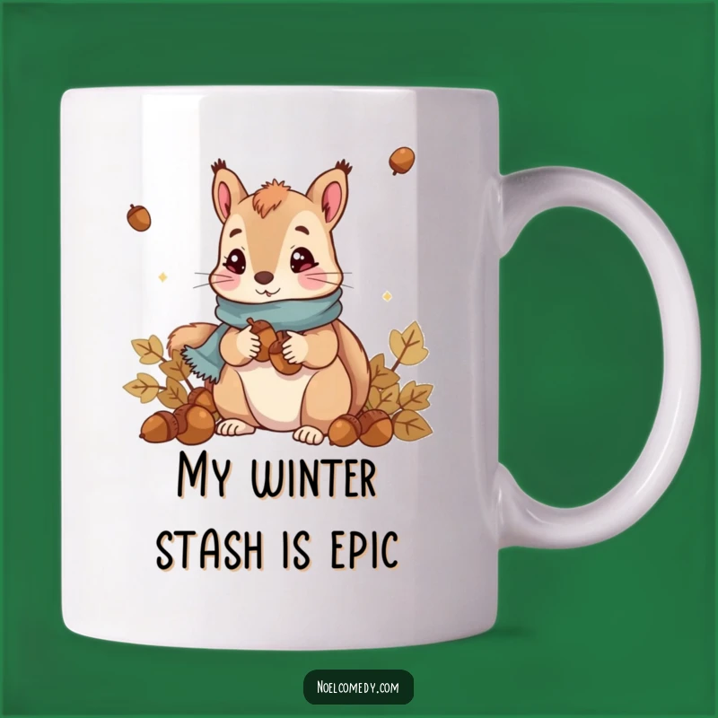 Funny Squirrel Acorn Scarf Mug: Adorable Cute Animal Gift for Cozy Mornings