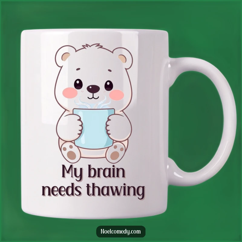 Funny Polar Bear Mug: Steaming Coffee Hugs, Perfect Comedic Gift for Cold Mornings