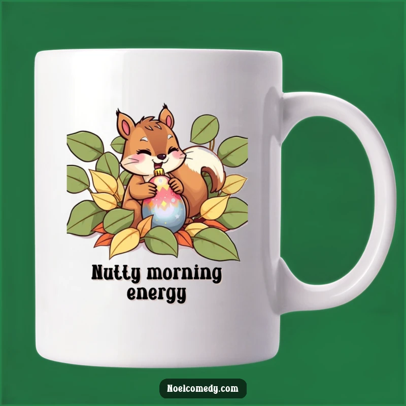 Funny Squirrel Christmas Mug: Giggling Holiday Humor Gift for Him