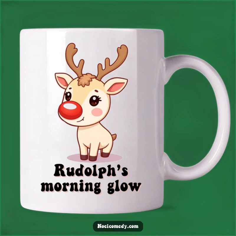 Funny Reindeer Nose Mug: Cute Glowing Rudolph Gift, Perfect Holiday Drinkware