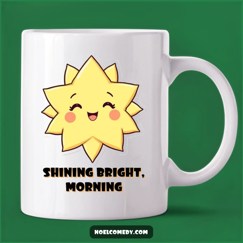 Funny Star Shine Mug - Joyful Celestial Character Funny Gift