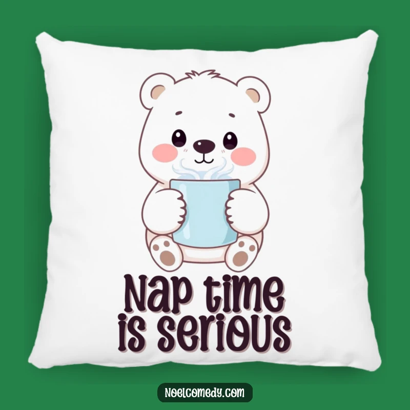 Funny Polar Bear Pillow: Cozy Comfort, Charming Comedic Gift for Sofa Snuggles