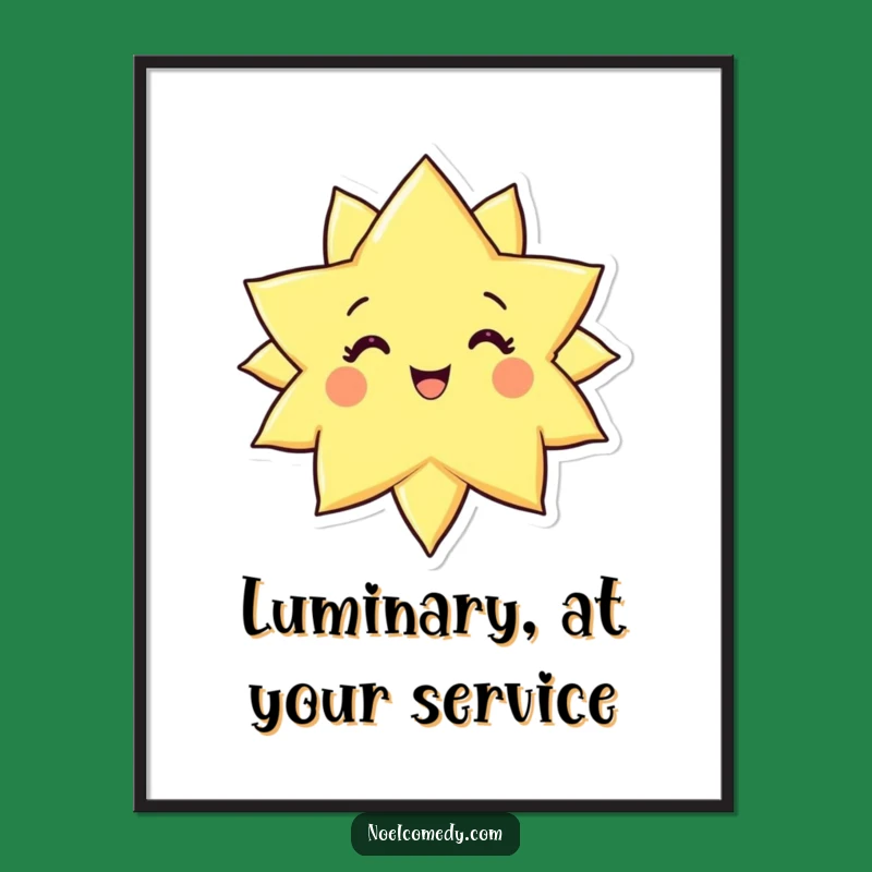 Funny Star Shine Digital Print - Instant Joyful Celestial Art Funny Gift