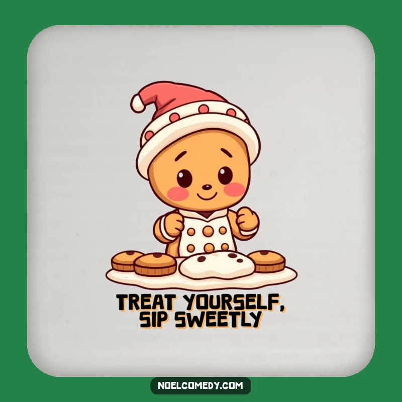 Funny Gingerbread Baker Coaster: Protect Surfaces with Hilarious Baking Charm