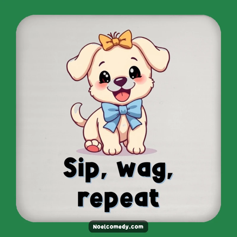 Funny Bouncing Puppy Coasters - Protect Surfaces with Pure Happiness