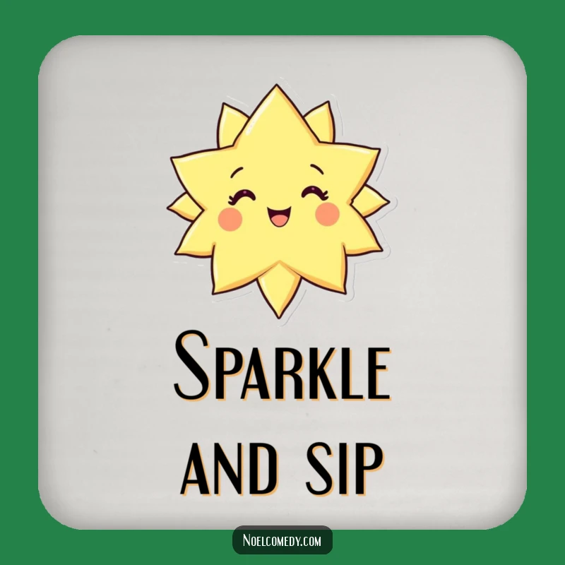 Funny Star Shine Coasters (Set of 4) - Protect Surfaces Cheerful Celestial Gift