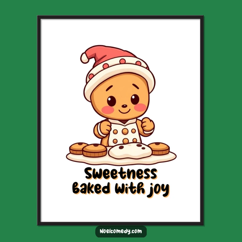 Funny Gingerbread Baker Art Print: Hilarious Kitchen Decor and Unique Gift