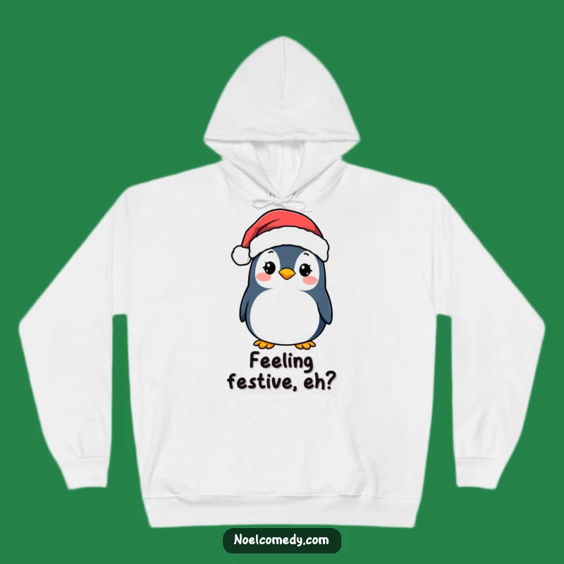 Cozy Funny Penguin Santa Hoodie: Warm Holiday Gift, Perfect Festive Comfort