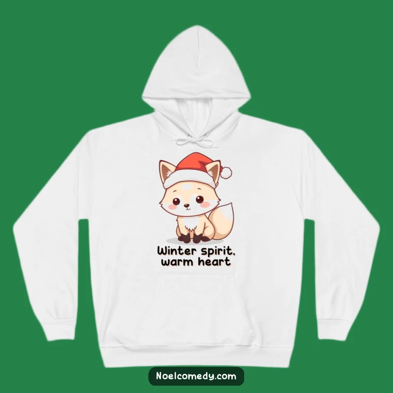 Funny Arctic Fox Santa Hoodie: Cozy Christmas, Perfect Comedic Gift for Winter Snuggles