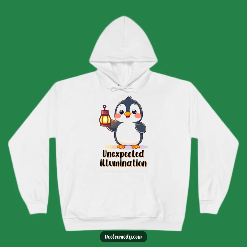 Funny Penguin Lantern Surprise Hoodie: Cozy Up with Wondrous Humor