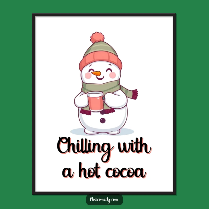 Free Printable Wall Art: Delightful Snowman Design, Cozy Downloadable Decor for Winter Charm