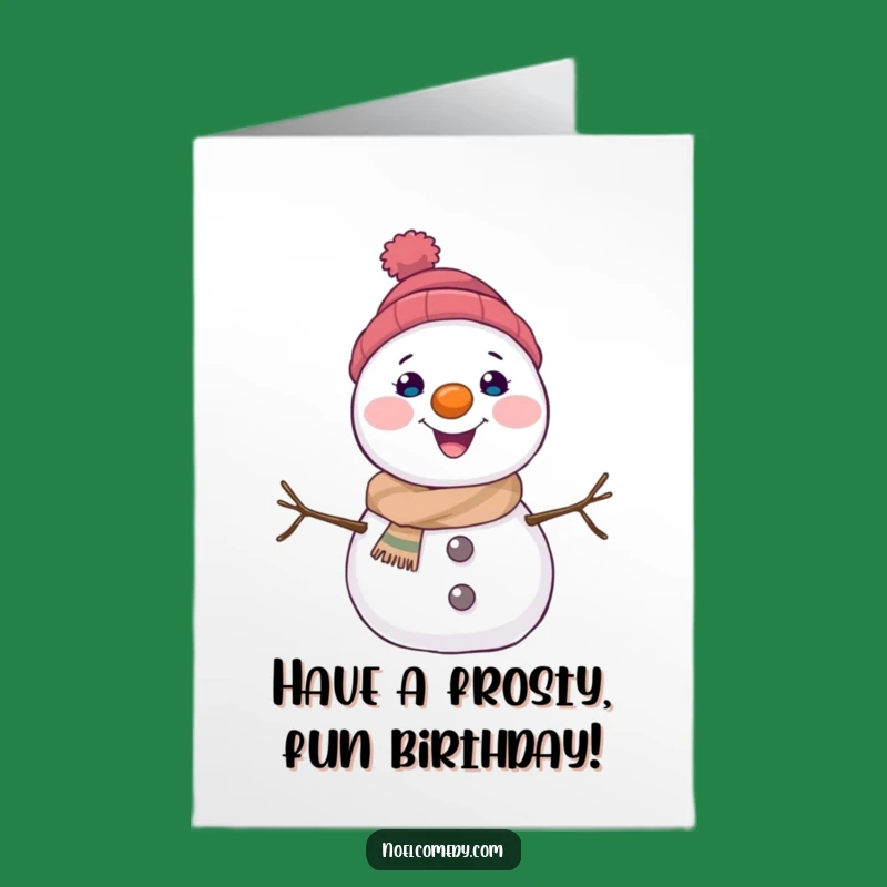 Free Printable Funny Snowman Birthday Card - Wintery LOL Downloadable Gift!