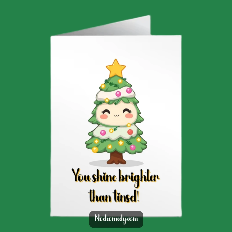 Free Printable Birthday Card: Funny Twinkling Tree Greeting for a Joyful Celebration Download