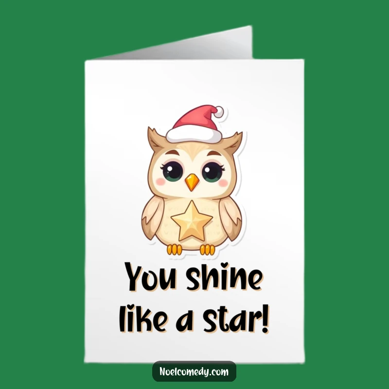 Free Printable Congrats Card: Festive Owl Star Funny Downloadable