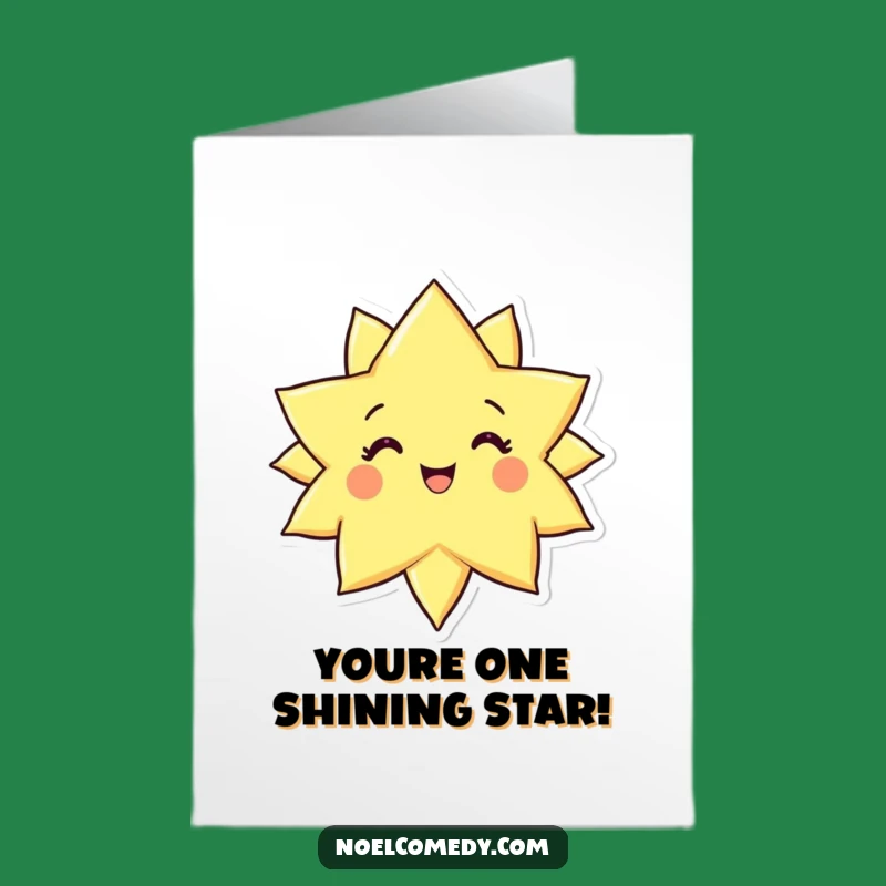 Free Printable Congrats Card: Shining Star Success - Downloadable Celebration Gift
