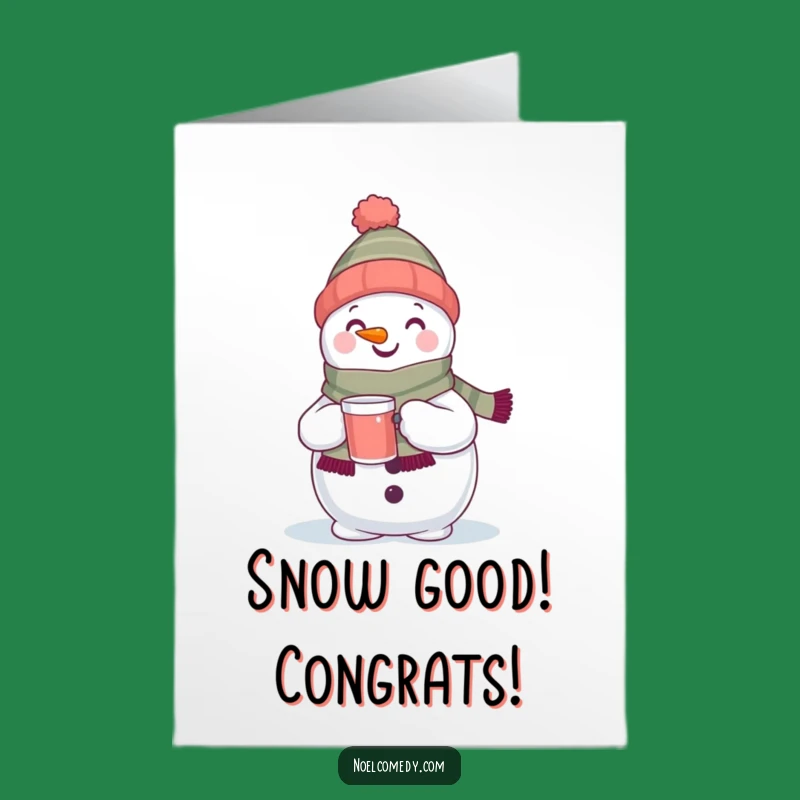 Free Printable Congratulations Card: Cozy Snowman Cheer for a Warm Downloadable Celebration