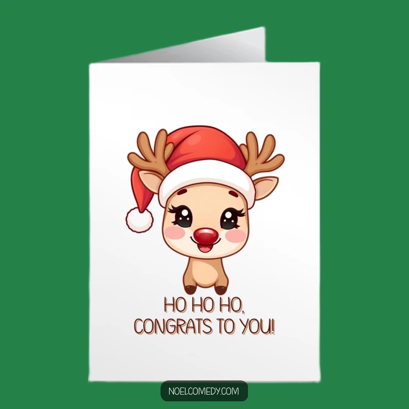 Free Printable Congrats Card: Twinkling Reindeer, Amazing DIY Holiday Gift