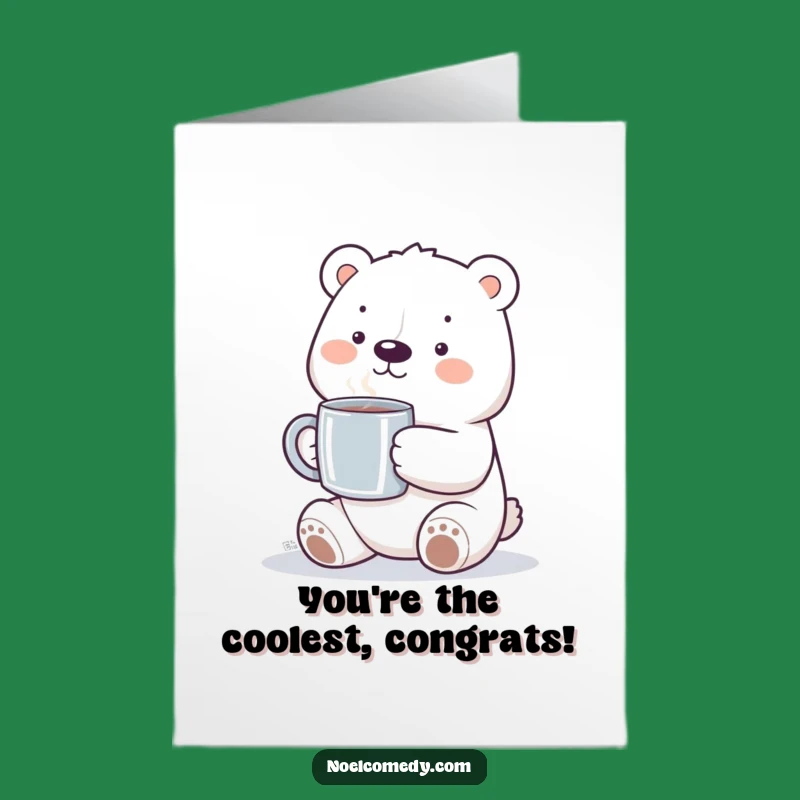 Free Printable Congrats Card: Polar Bear Cheers for Your Awesome Achievement