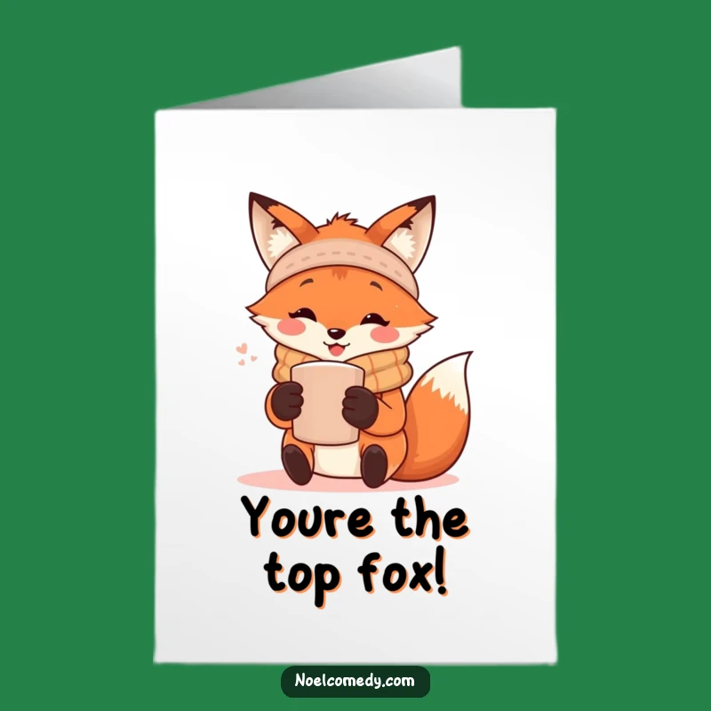 Free Printable Congrats Card: Fox's Cozy Celebration!