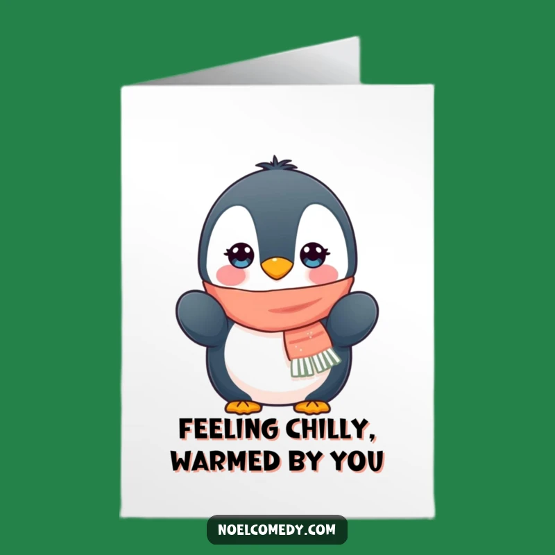 Free Printable Thank You Card: Cozy Penguin Gratitude - Downloadable Sweet Gift