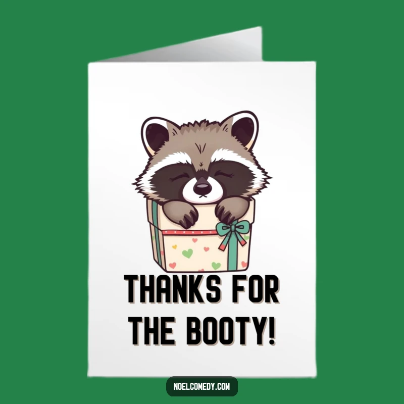 Free Printable Thank You Card: Raccoon's Cozy Thanks, Funny Downloadable Gift of Gratitude