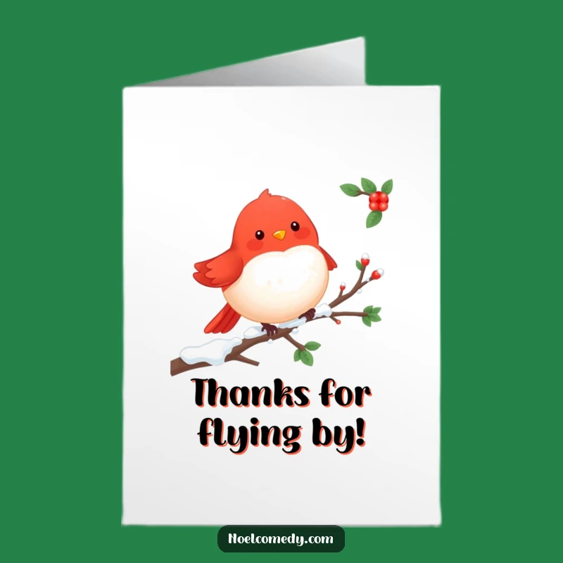 Free Printable Thank You Card: Robin Thanks, Humorous Gratitude Downloadable