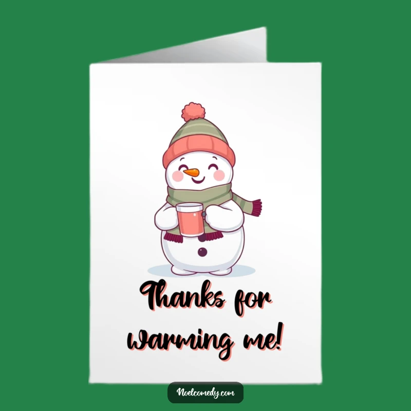 Free Printable Thank You Card: Heartwarming Snowman Thanks for a Cozy Downloadable Gift
