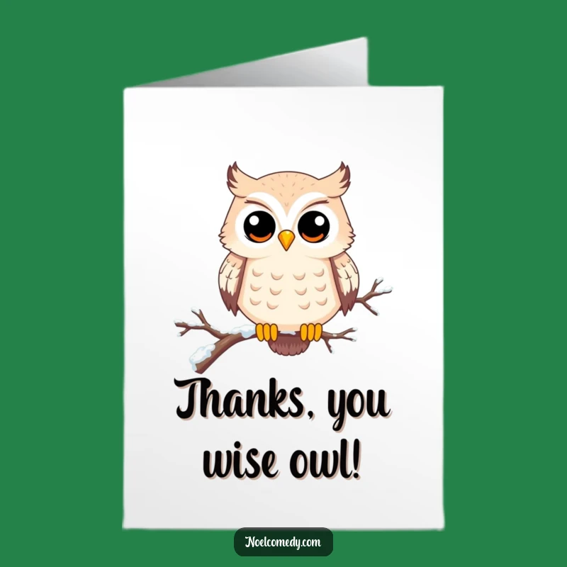 Free Printable Thank You Card: Wise Owl Gratitude for a Thoughtful Downloadable Gift