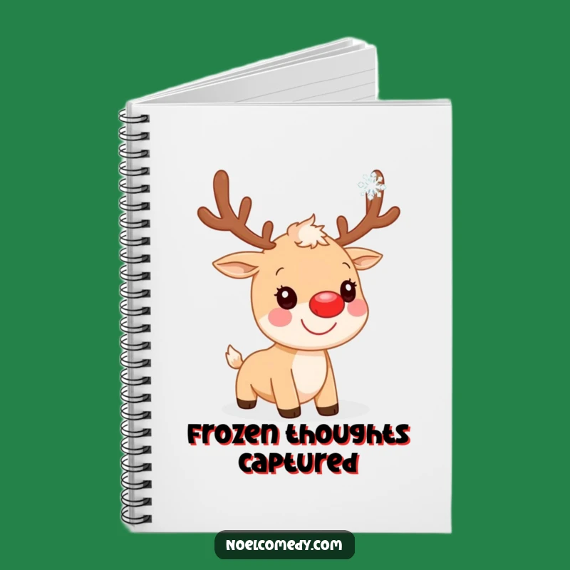 Funny Reindeer Notebook: Holiday Snowflake Journal, Humorous Gift for Festive Note-Takers