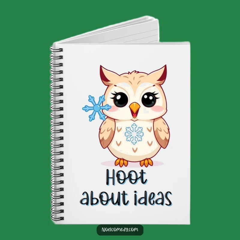Funny Owl Snowflake Notebook: Hooting Owl Journal, Perfect for Winter Notes