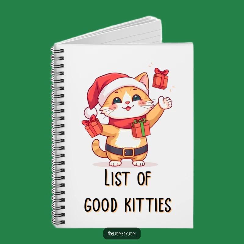 Funny Santa Cat Notebook: Festive Notes, a Cute Funny Gift