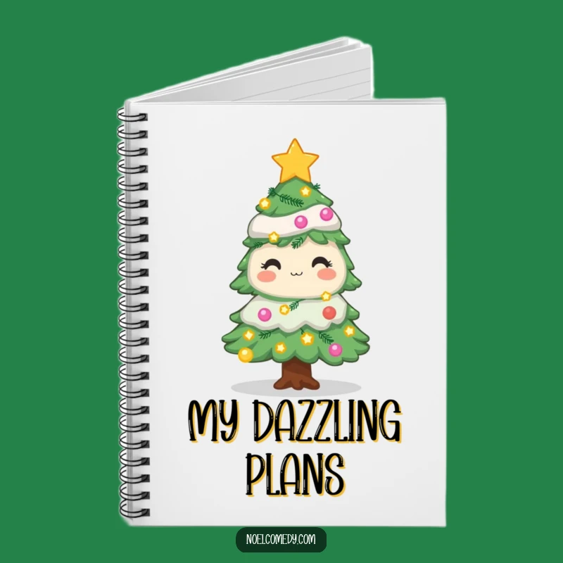 Funny Holiday Tree Notebook: Twinkling Lights & Stars Journal, Perfect Funny Gift