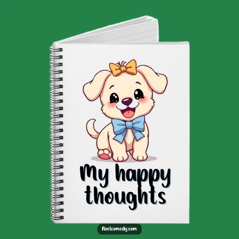 Funny Bouncing Puppy Notebook - Jot Down Happy Thoughts & Ideas