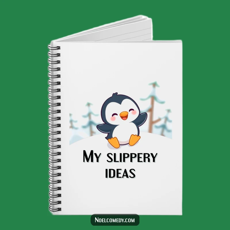 Funny Giggling Penguin Notebook: Jot Down Snowy Ideas, Clever Funny Gift