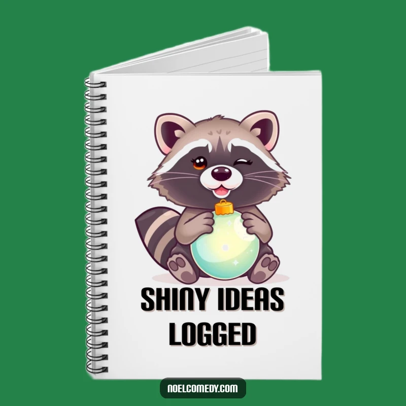 Funny Winking Raccoon Ornament Notebook: Critter's Festive Journal for a Creative Gift