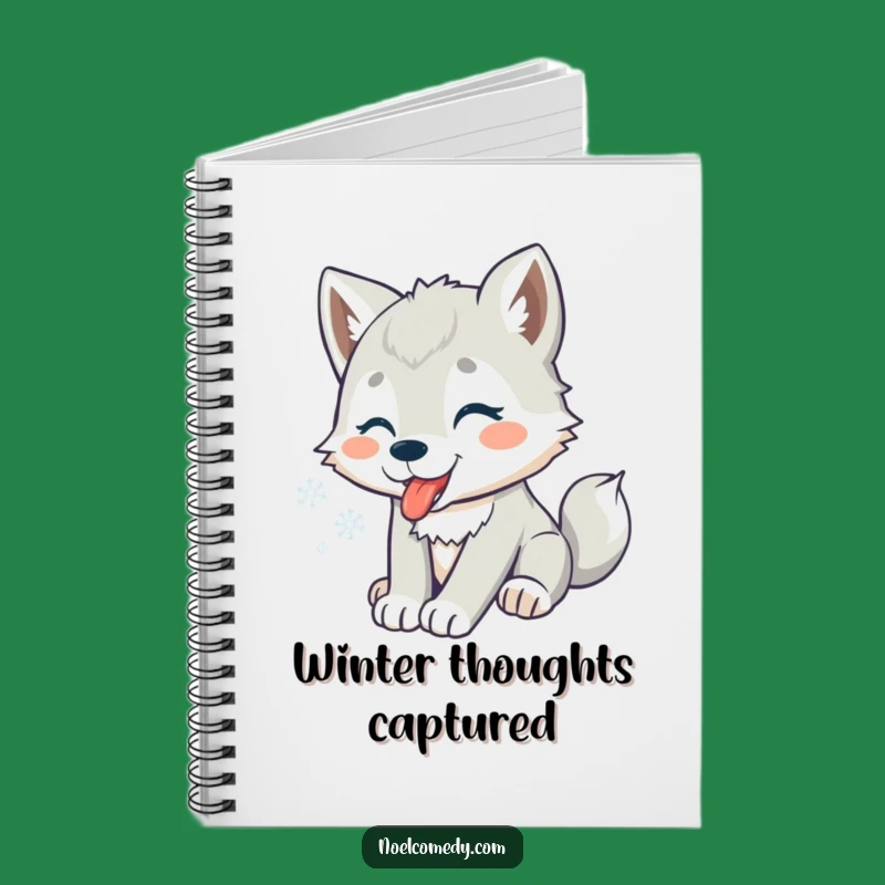 Funny Wolf Pup Snowflakes Notebook: Pup's Winter Journal for a Creative Gift