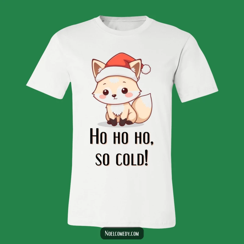 Funny Arctic Fox Santa T-Shirt: Playful Holidays, Hilarious Comedic Gift for Festive Fun