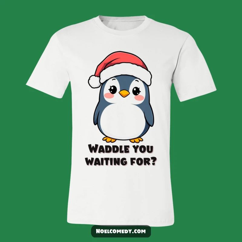 Funny Penguin Santa T-Shirt: Cheerful Bird Gift, Perfect Holiday Season Apparel