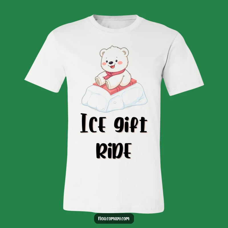 Funny Polar Bear Cub T-Shirt: Gift Slide Adventure, Ideal Funny Gift
