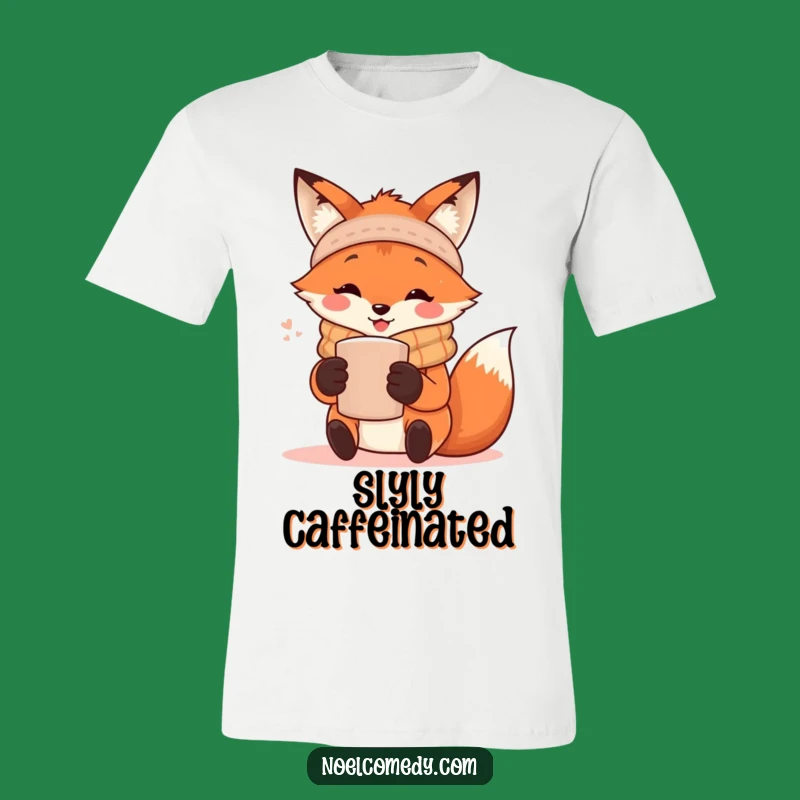 Funny Fox T-Shirt: Warm Scarf & Mug, Hilarious Autumn Shirt for Cozy Comfort Seekers