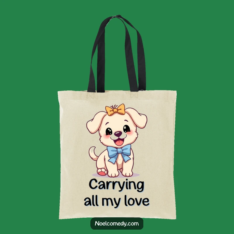 Funny Bouncing Puppy Tote Bag - Carry Your Happiness Everywhere